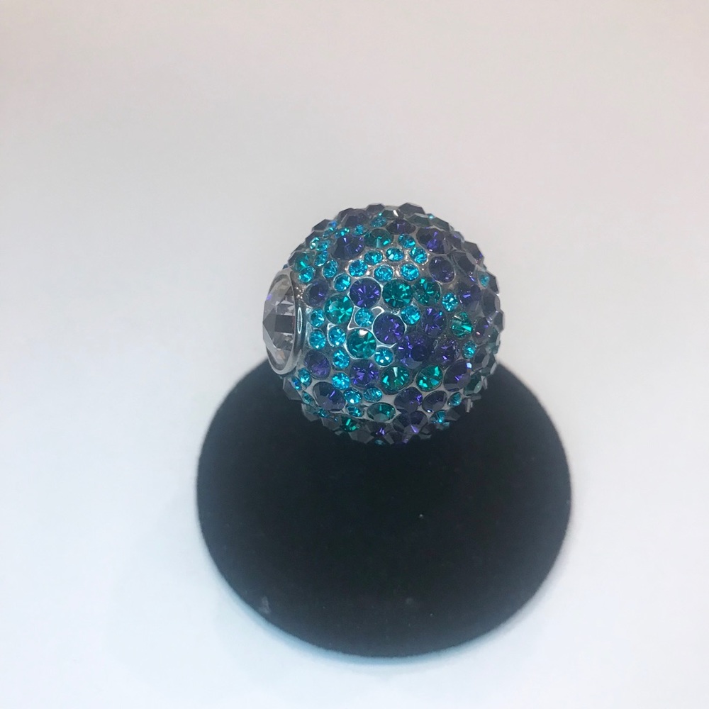 Henri Bendel Multi Color Gunmetal Dome Ring